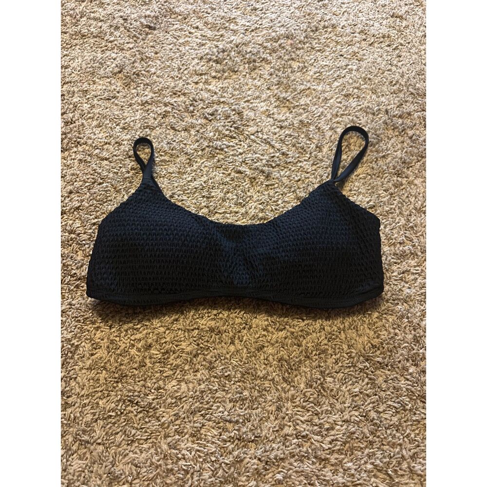 Hollister black smocked bikini top